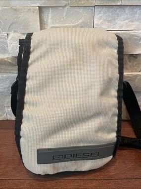 Diesel Beige and Black Small Messenger Crossbody